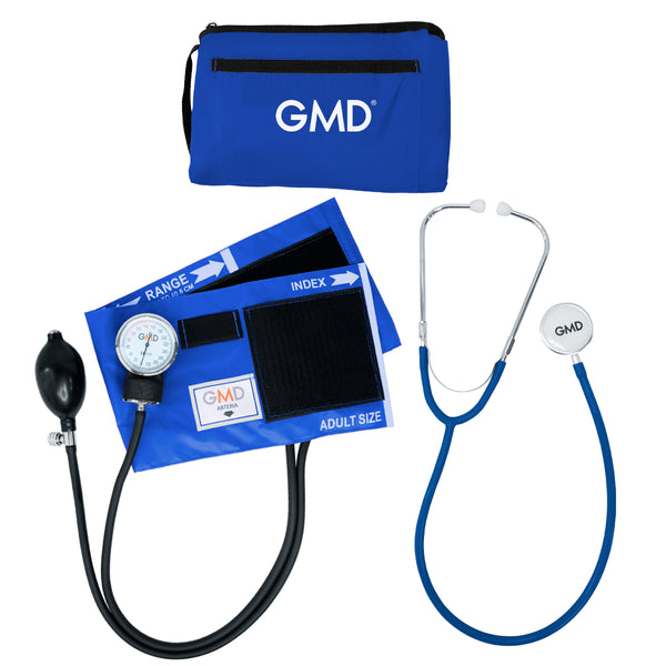 Kit Azul Rey de Estetoscopio y Tensiómetro GMD