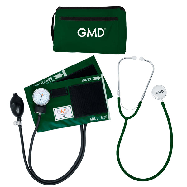 Kit Verde de Estetoscopio y Tensiómetro GMD