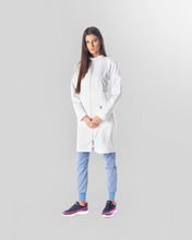 Cargar imagen en el visor de la galería, batas medicas para mujer modelo elite alta costura color blanco
