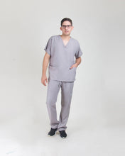 Load image into Gallery viewer, diseños de uniformes medicos para hombres color gris
