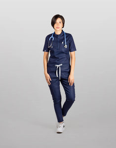uniformes de enfermeria edicion denim - scrub mao para mujer