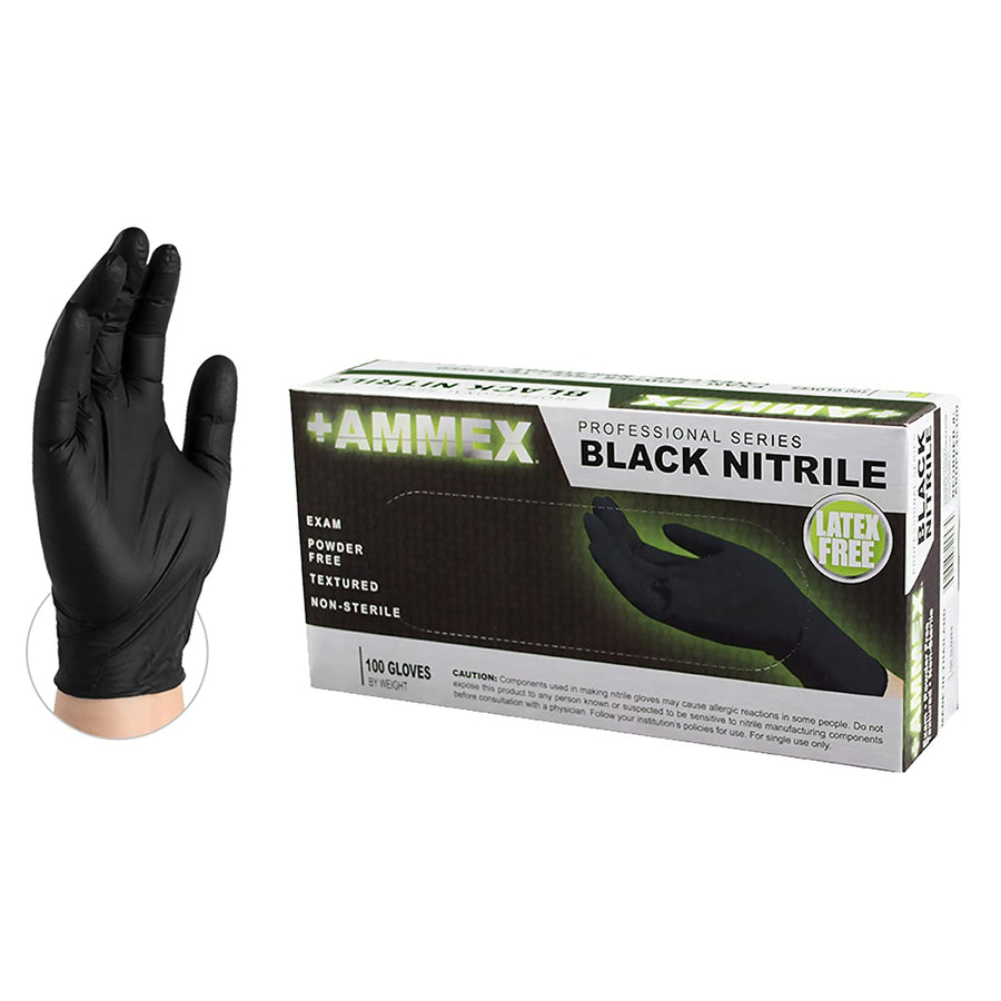 Guantes de Nitrilo Negros - World Medic's