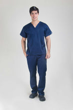 Load image into Gallery viewer, uniforme medico de hombre color azul marino
