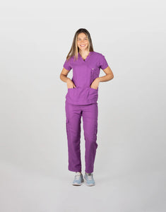 uniformes de enfermeria color morado modelo barbie