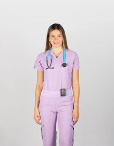 uniformes de enfermeria lila modelo barbie