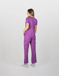 uniformes de enfermeria mujer color morado modelo barbie