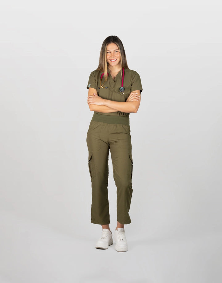 uniformes de enfermeria mujer verde oliva edicion barbie