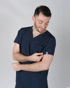 uniformes de medicina modelo scrub stretch color navy
