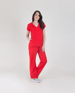 uniformes de medicina mujer rojo