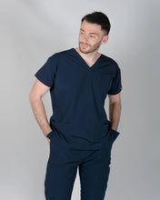 Load image into Gallery viewer, uniformes de medicina scrub stretch color navy
