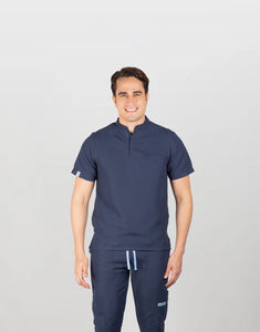 uniformes medicos hombre modelo mao color azul marino